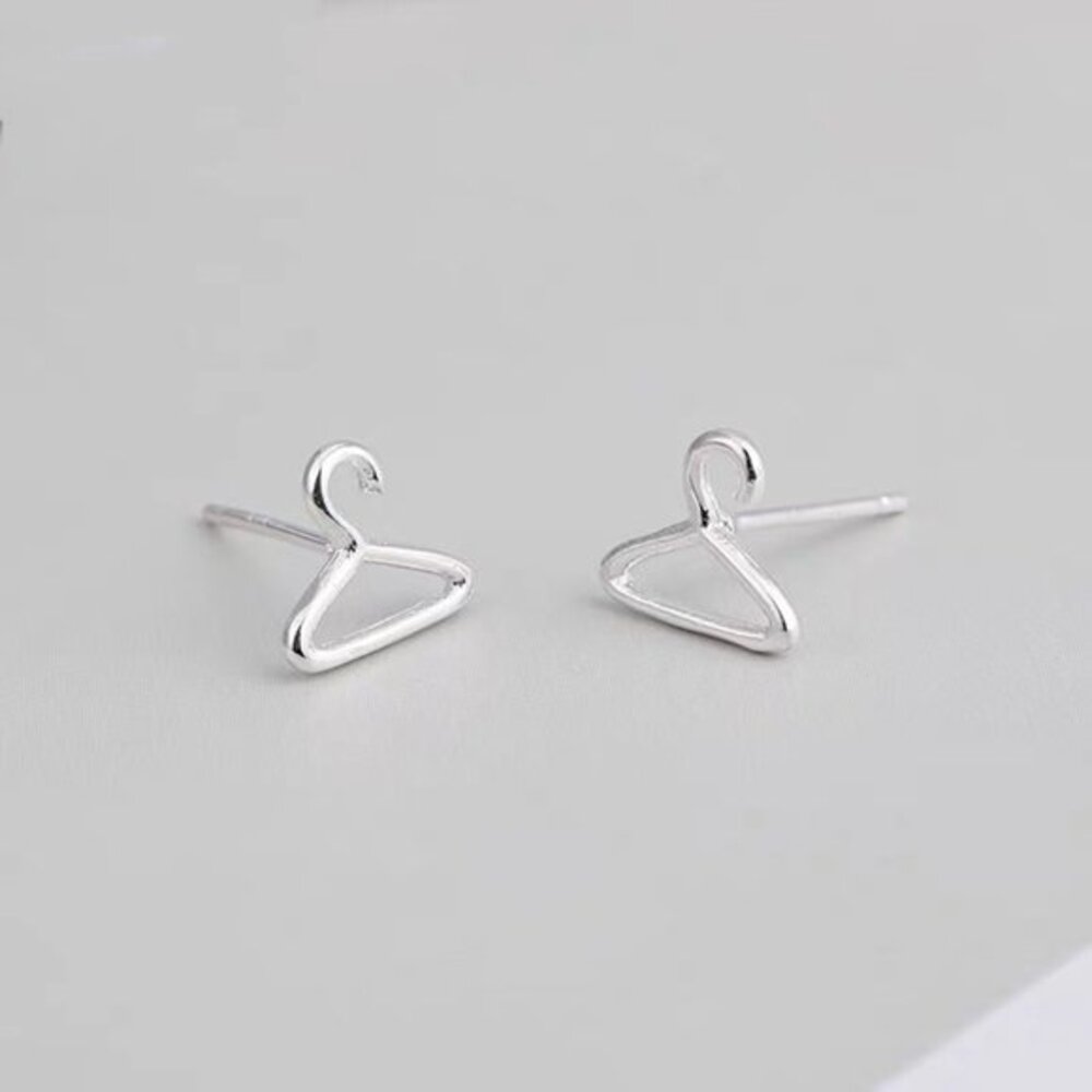 4/$25 Mini Hanger Studs Earrings Sterling Silver S925